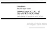 Photo 4 - David Brown Cropmaster 30C 30D 25 25D 900 Service Repair Manual Tractor 9-38108