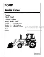 Photo 4 - Ford 250C 260C 345D 445D 545D Service Manual Tractor Loader 40025050