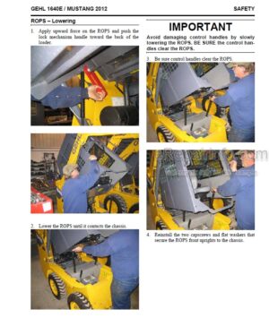 Photo 11 - Gehl 1640E Mustang 2012 Service Manual Skid Steer Loader 917400