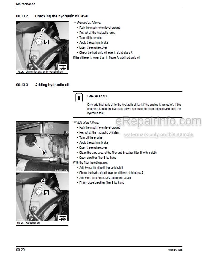 Photo 1 - Gehl 280 Service Manual All Wheel Steer Loader 918114