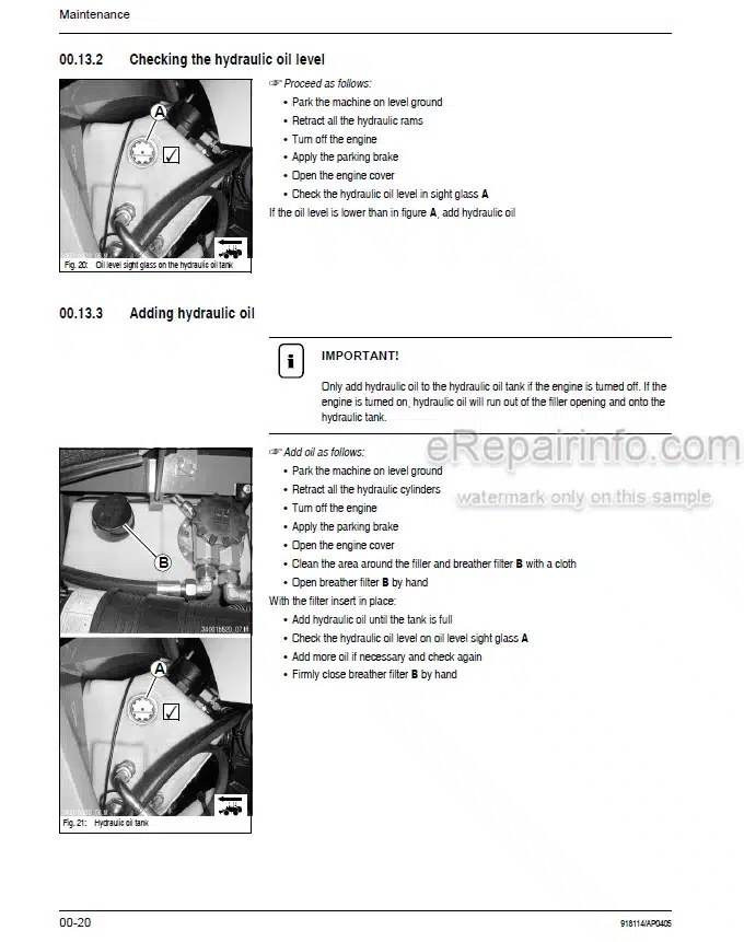 Photo 1 - Gehl 280 Service Manual All Wheel Steer Loader 918114