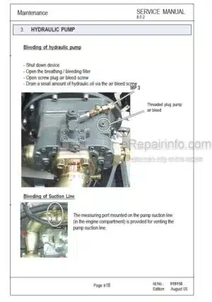 Photo 9 - Gehl 802 Service Manual Compact Excavator 918158