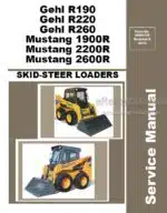 Photo 5 - Gehl R190 R220 R260 Mustang 1900R 2200R 2600R Service Manual Skid Steer Loader 50950134