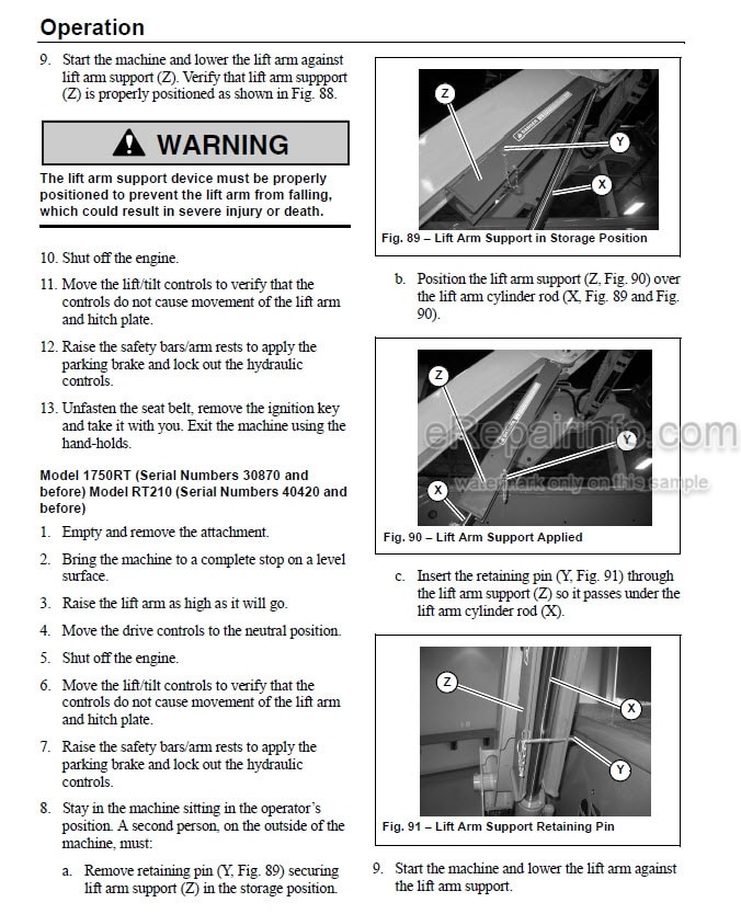 Photo 1 - Gehl RT175 GEN2 RT210 GEN2 RT250 Service Manual Compact Track Loader 50940164