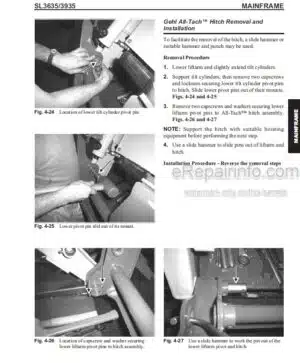 Photo 10 - Gehl SL3635 SL3935 Service Manual Skid Steer Loader 908269