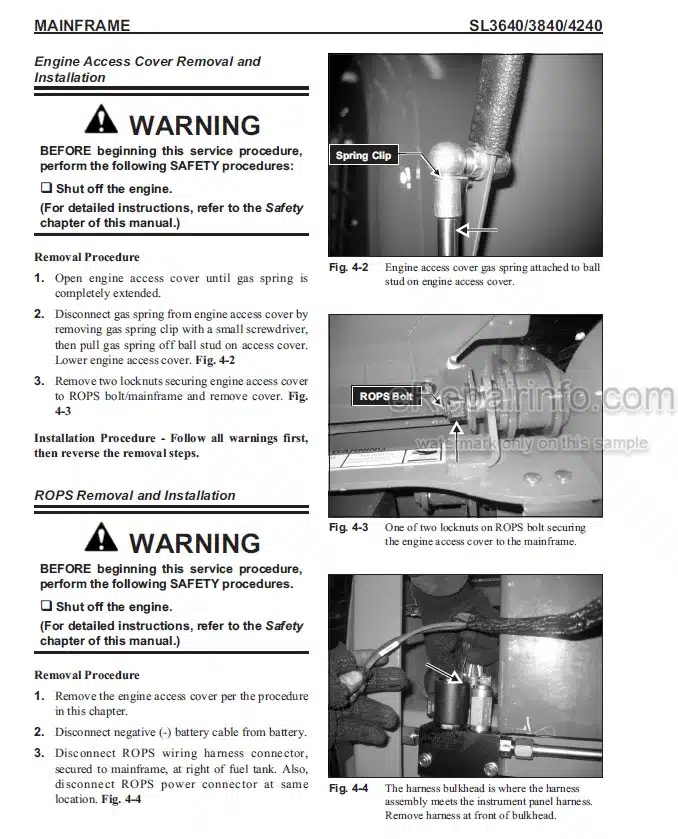 Photo 1 - Gehl SL3640 SL3840 SL4240 Service Manual Skid Steer Loader 917170