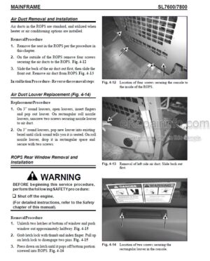 Photo 10 - Gehl SL7600 SL7800 Service Manual Skid Steer Loader 908275