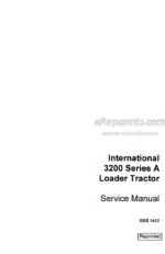 Photo 4 - International 3200 Series A Service Manual Loader Tractor GSS1412