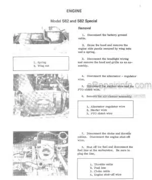 Photo 2 - International Cub Cadet 582 682 782 982 Special Service Manual Chassis IH Equipment GSS-1497