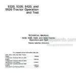 Photo 4 - John Deere 5220 5320 5420 5520 Technical Manual Tractor TM2049