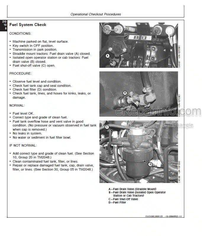 Photo 1 - John Deere 5220 5320 5420 5520 Technical Manual Tractor TM2049