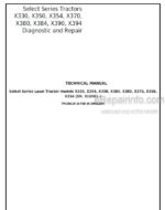 Photo 4 - John Deere X330 X394 X390 X384 X380 X370 X350 X354 Select Series Technical Manual Tractor TM138119