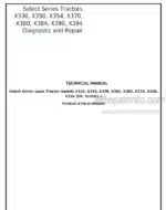 Photo 4 - John Deere X330 X394 X390 X384 X380 X370 X350 X354 Select Series Technical Manual Tractor TM138119