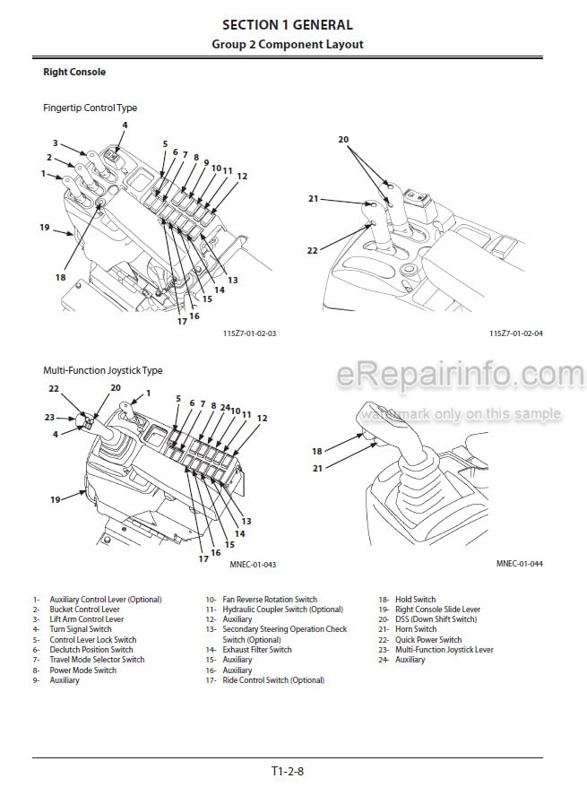 Photo 1 - Kawasaki 115Z7 Shop Manual Wheel Loader