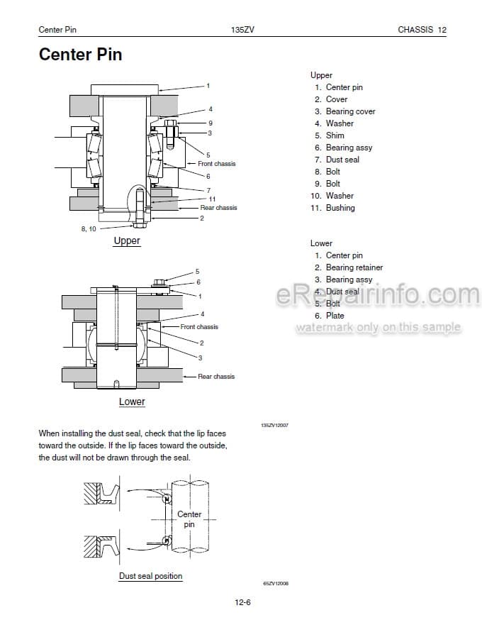 Photo 1 - Kawasaki 135ZV Shop Manual Wheel Loader