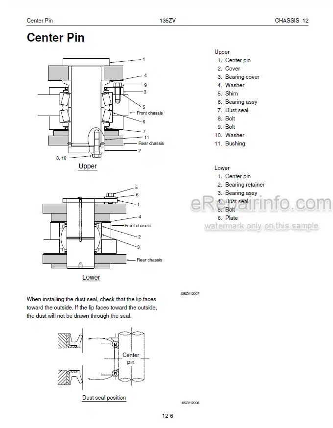 Photo 1 - Kawasaki 135ZV Shop Manual Wheel Loader