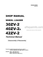 Photo 5 - Kawasaki 30ZV-2 40ZV-2A 42ZV-2 Shop Manual Wheel Loader