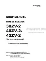 Photo 5 - Kawasaki 30ZV-2 40ZV-2A 42ZV-2 Shop Manual Wheel Loader