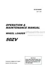 Photo 4 - Kawasaki 50ZV Operation & Maintenance Manual Wheel Loader 93105-0095