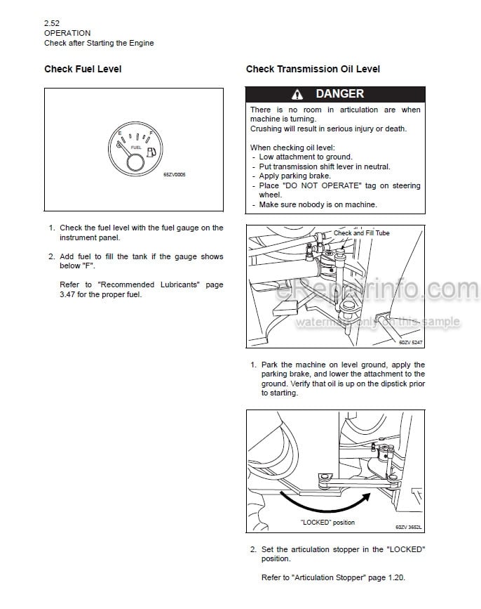 Photo 1 - Kawasaki 50ZV Operation & Maintenance Manual Wheel Loader 93105-0095