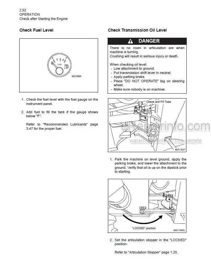 Photo 1 - Kawasaki 50ZV Operation & Maintenance Manual Wheel Loader 93105-0095