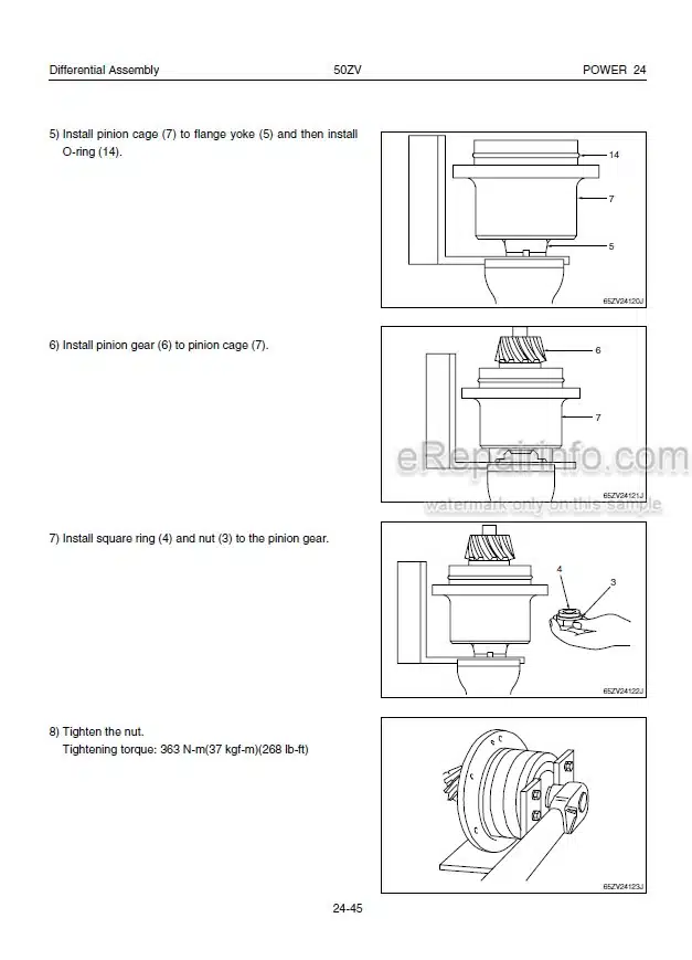 Photo 1 - Kawasaki 50ZV Shop Manual Combined Wheel Loader