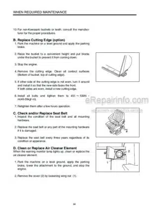 Photo 2 - Kawasaki 60ZIV Operation & Maintenance Manual Wheel Loader