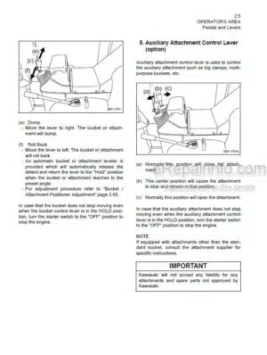 Photo 6 - Kawasaki 80ZIV-2 Operation & Maintenance Manual Wheel Loader 93109-00021