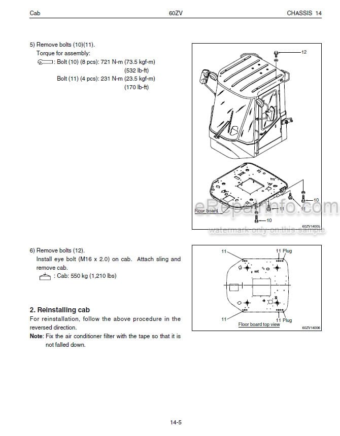 Photo 1 - Kawasaki 60ZV Shop Manual Wheel Loader