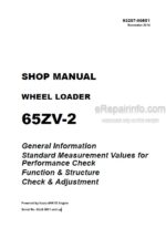 Photo 5 - Kawasaki 65ZV-2 Shop Manual Wheel Loader 93207-00851