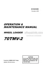 Photo 4 - Kawasaki 70TMV-2 Operation & Maintenance Manual Wheel Loader 93108-00480