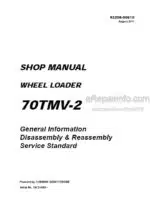 Photo 4 - Kawasaki 70TMV-2 Shop Manual Wheel Loader 93208-00610
