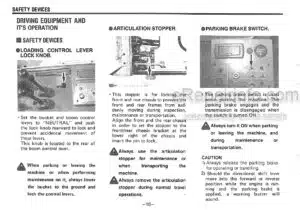 Photo 7 - Kawasaki 50ZV Operation & Maintenance Manual Wheel Loader 93105-0095