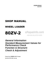 Photo 5 - Kawasaki 80ZV-2 Shop Manual Wheel Loader