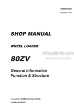 Photo 4 - Kawasaki 80ZV Shop Manual Wheel Loader