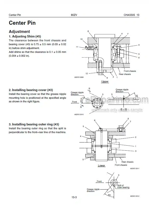 Photo 1 - Kawasaki 80ZV Shop Manual Wheel Loader