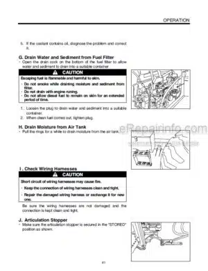 Photo 7 - Kawasaki 80ZV Operation & Maintenance Manual Wheel Loader 93109-00273