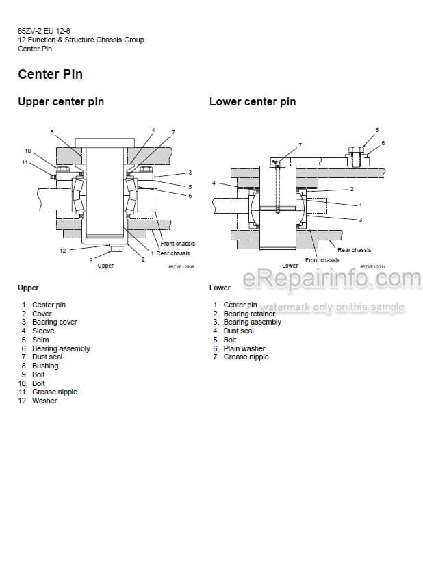 Photo 1 - Kawasaki 85ZV-2 Shop Manual Wheel Loader