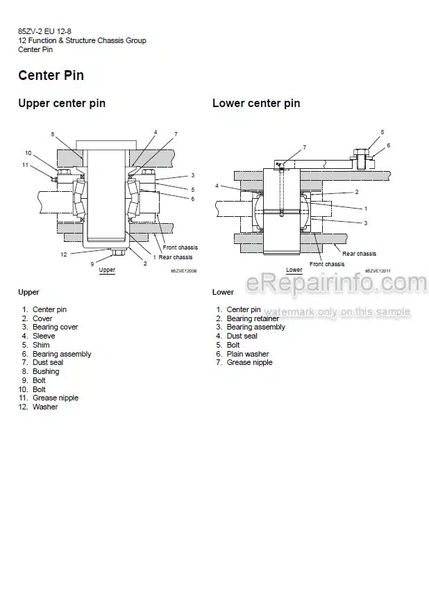 Photo 1 - Kawasaki 85ZV-2 Shop Manual Wheel Loader