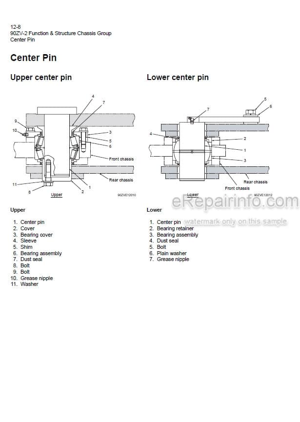 Photo 1 - Kawasaki 90ZV-2 Shop Manual Wheel Loader