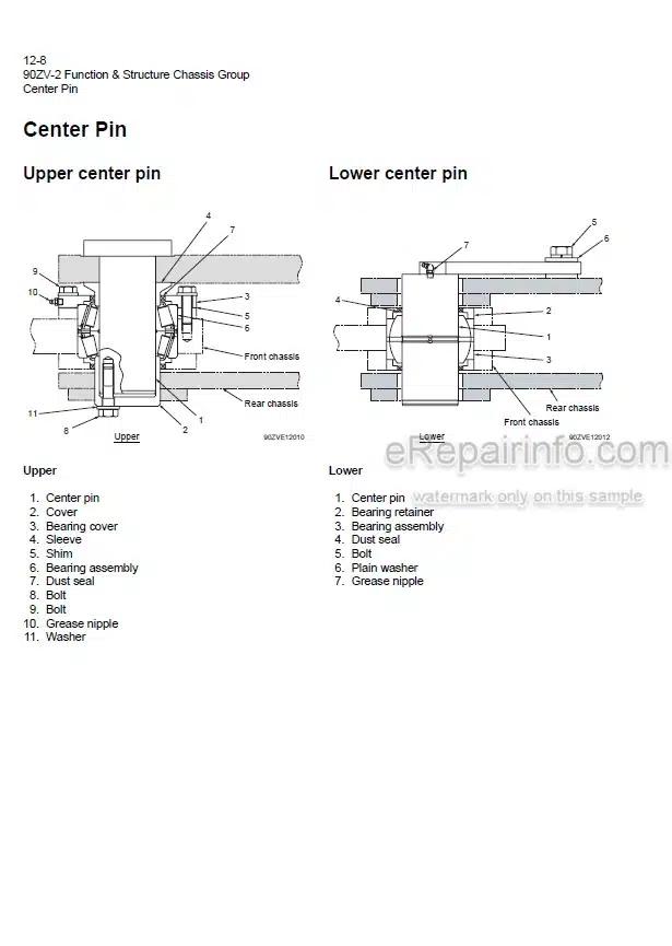 Photo 1 - Kawasaki 90ZV-2 Shop Manual Wheel Loader