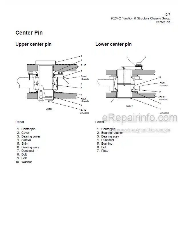 Photo 1 - Kawasaki 95ZV-2 Shop Manual Wheel Loader