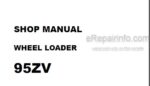 Photo 4 - Kawasaki 95ZV Shop Manual Wheel Loader