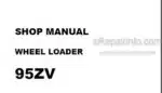 Photo 4 - Kawasaki 95ZV Shop Manual Wheel Loader