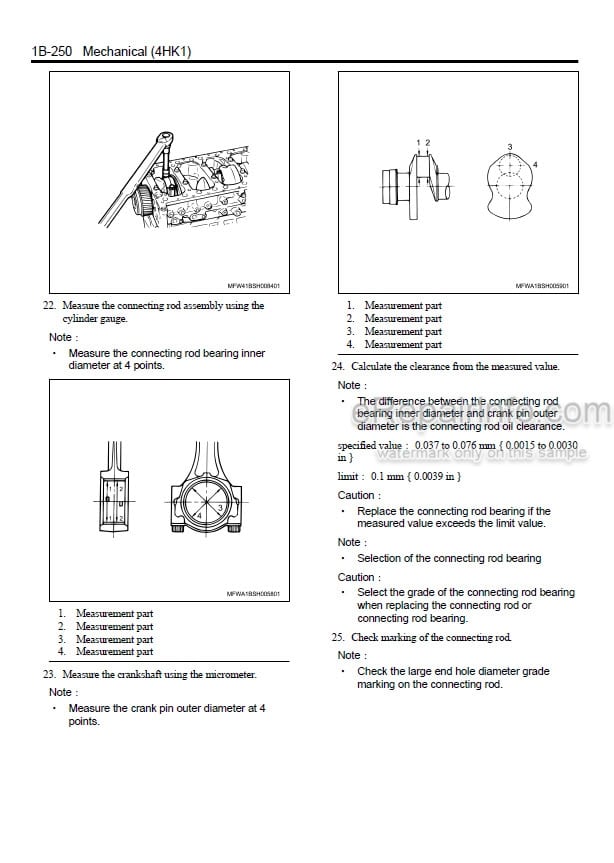 Photo 1 - Kawasaki Isuzu 4HK1 Shop Manual Diesel Engine