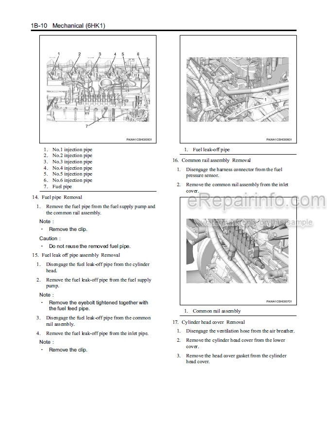 Photo 1 - Kawasaki Isuzu 6HK1 Shop Manual Diesel Engine