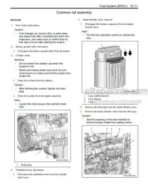 Photo 14 - Kawasaki Isuzu 6WG1 Shop Manual Diesel Engine