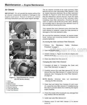 Photo 10 - Mustang AL106 AL206 AL306 Service Manual Articulated Loader 918360