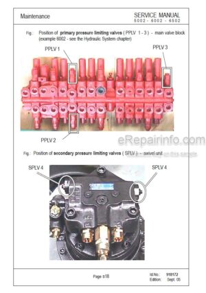 Photo 10 - Mustang ME5002 ME6002 ME6502 Service Manual Compact Excavator 918172