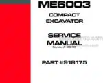 Photo 5 - Mustang ME6003 Service Manual Compact Excavator 918175